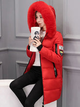 Load image into Gallery viewer, Women’s Winter Fur Collar Hooded Parka!