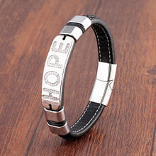 Load image into Gallery viewer, Luxury Leather Men Letter Word Bracelet!
