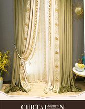 Load image into Gallery viewer, Luxury European Velvet Curtains – Elegant Embroidered Window Drapes for Living &amp; Bedroom!
