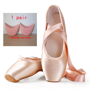 Ballet Dance Shoes with Ribbons for All Gender!