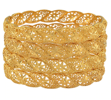 Load image into Gallery viewer, Ethiopian Bridal Dubai Gold-Plated 4 Bracelets!
