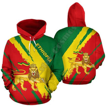 Load image into Gallery viewer, Ethiopian Flag Color with Lion of Judah 3D Hoodies for Men and Women!
