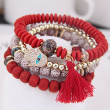 Load image into Gallery viewer, Heart Charm Multilayer Bohemia Bracelet!
