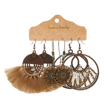 Load image into Gallery viewer, Three Pairs Drop Flower Earrings
