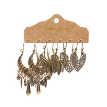 Load image into Gallery viewer, Three Pairs Drop Flower Earrings
