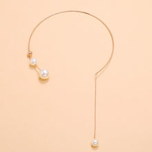 Load image into Gallery viewer, Clavicle Chain Pearl Chocker Necklace!
