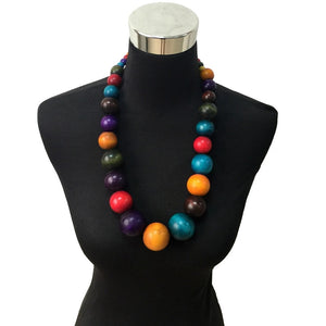 Long Wooden Beads and Woods Multilayer Necklaces!