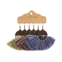 Load image into Gallery viewer, Three Pairs Drop Flower Earrings
