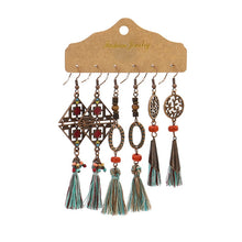 Load image into Gallery viewer, Three Pairs Drop Flower Earrings
