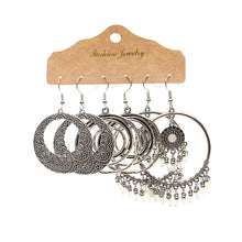Load image into Gallery viewer, Three Pairs Drop Flower Earrings
