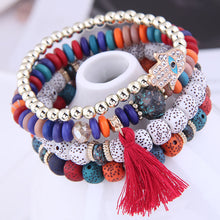 Load image into Gallery viewer, Heart Charm Multilayer Bohemia Bracelet!
