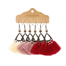Load image into Gallery viewer, Three Pairs Drop Flower Earrings
