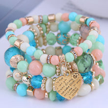 Load image into Gallery viewer, Heart Charm Multilayer Bohemia Bracelet!
