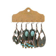 Load image into Gallery viewer, Three Pairs Drop Flower Earrings
