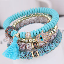 Load image into Gallery viewer, Heart Charm Multilayer Bohemia Bracelet!
