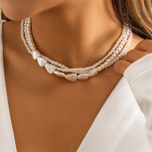 Beautiful Elegant Multilayer Choker Pearl Necklace!