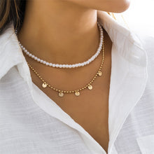 Load image into Gallery viewer, Beautiful Elegant Multilayer Choker Pearl Necklace!

