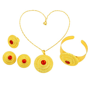 Habesha (Ethiopian and Eritrean) Gold Plated Jewelry Set!