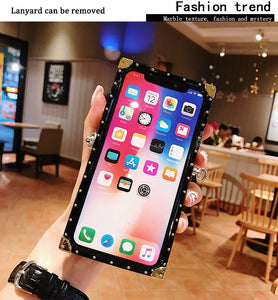 Jeweled Square Lanyard Case for Samsung Galaxy Phone!