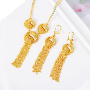 Ethiopian Dubai Gold-Plated Jewelry Set!