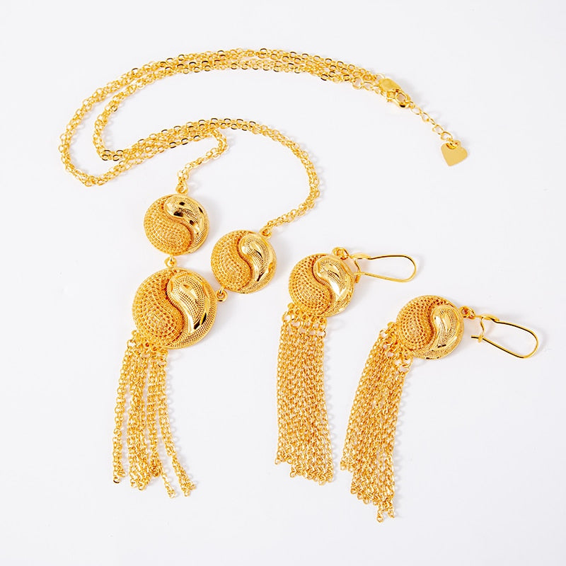 Ethiopian Dubai Gold-Plated Jewelry Set!