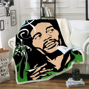 Bob Marley Reggae Throw Blanket!
