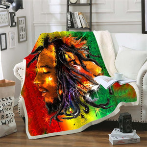 Bob Marley Reggae Throw Blanket!