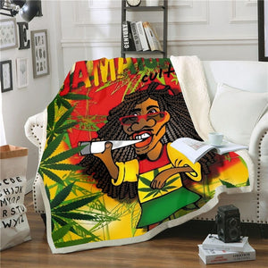 Bob Marley Reggae Throw Blanket!