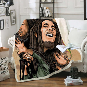 Bob Marley Reggae Throw Blanket!