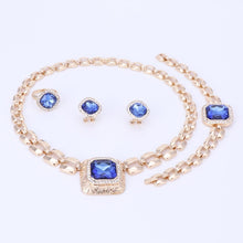 Load image into Gallery viewer, Crystal Gold Jewelry Set for Women!
