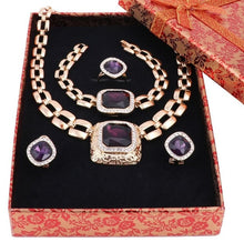 Load image into Gallery viewer, Crystal Gold Jewelry Set for Women!

