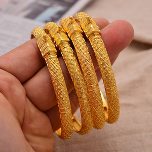 Ethiopian Dubai Gold-Plated 4 Bracelets!