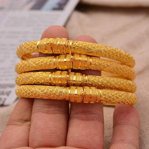Ethiopian Dubai Gold-Plated 4 Bracelets!