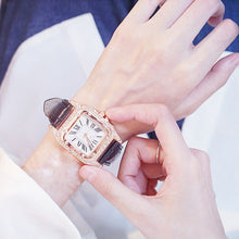 Load image into Gallery viewer, Leather Band Quartz Watch with Bracelet for Women!
