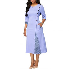 Load image into Gallery viewer, Plus Size Women Geometric Patchwork Dress!
