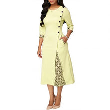 Load image into Gallery viewer, Plus Size Women Geometric Patchwork Dress!
