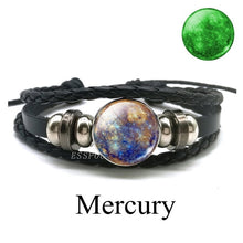 Load image into Gallery viewer, Luminous Leather Solar System Wrap Bracelets for Men and Women!
