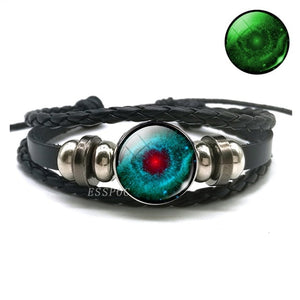 Luminous Leather Solar System Wrap Bracelets for Men and Women!