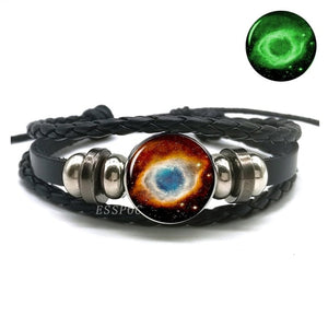Luminous Leather Solar System Wrap Bracelets for Men and Women!