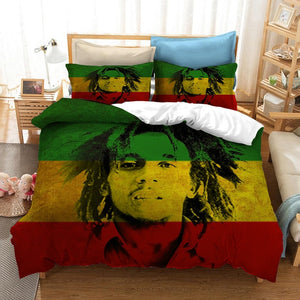3D Bob Marley Printed Bedding Set!