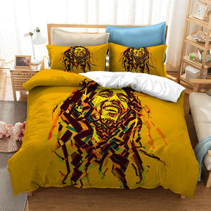 3D Bob Marley Printed Bedding Set!
