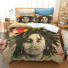 Load image into Gallery viewer, 3D Bob Marley Printed Bedding Set!
