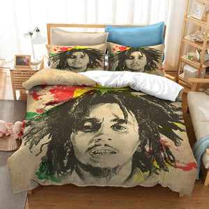 3D Bob Marley Printed Bedding Set!