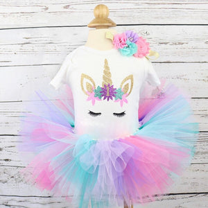 Girl’s Unicorn Dresses for 1st Birthday!