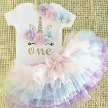 Load image into Gallery viewer, Girl’s Unicorn Dresses for 1st Birthday!

