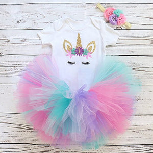Girl’s Unicorn Dresses for 1st Birthday!