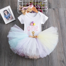 Load image into Gallery viewer, Girl’s Unicorn Dresses for 1st Birthday!
