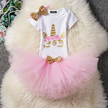 Load image into Gallery viewer, Girl’s Unicorn Dresses for 1st Birthday!
