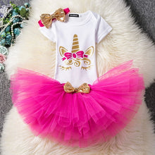 Load image into Gallery viewer, Girl’s Unicorn Dresses for 1st Birthday!
