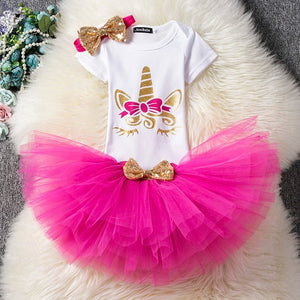Girl’s Unicorn Dresses for 1st Birthday!